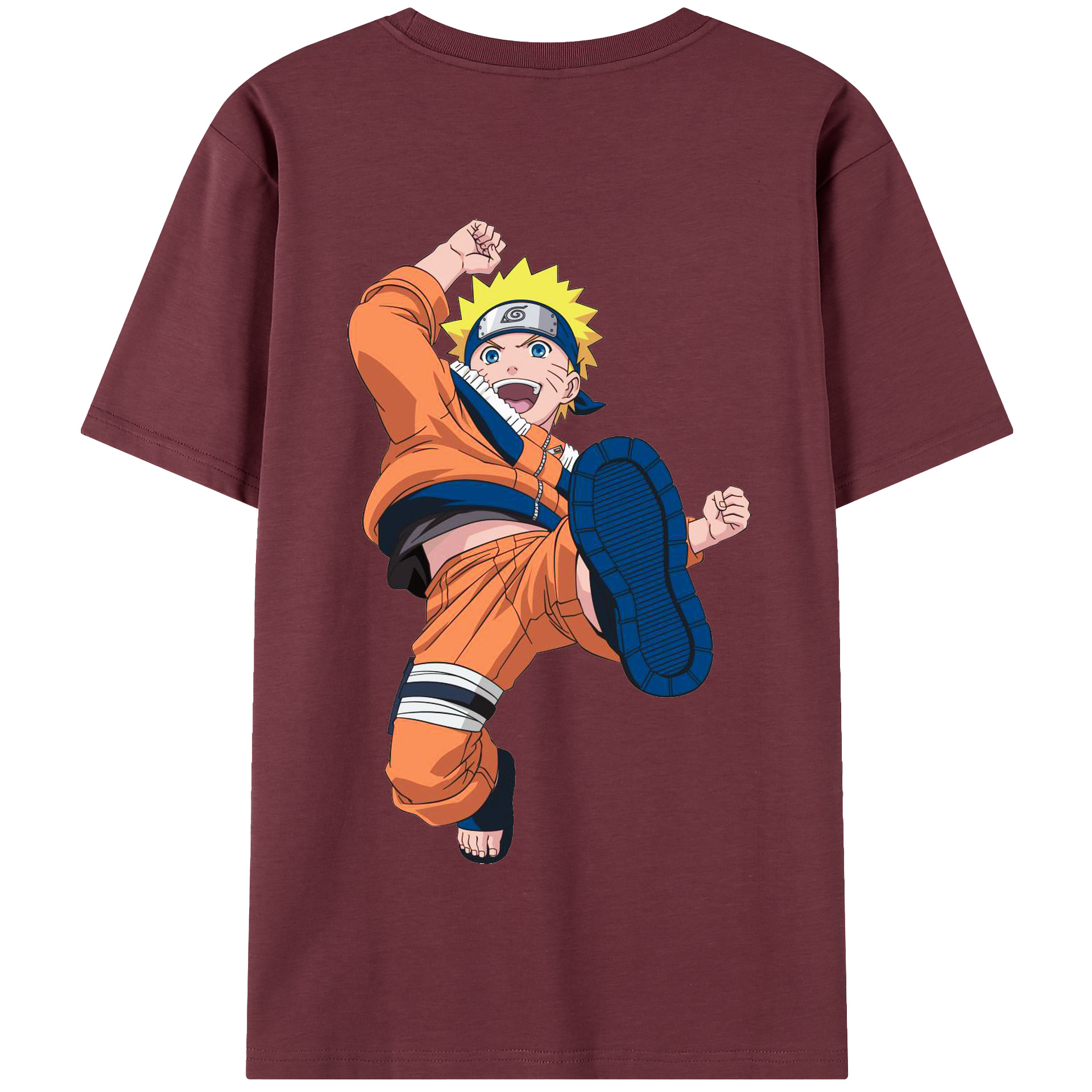 （画像用） NARUTO -ナルト- うずまき ナルト Uzumaki Naruto 綿100％半袖Tシャツ（背面プリント）